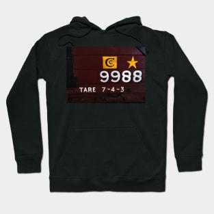 Wagon 9988. Old railway wagon. Hoodie